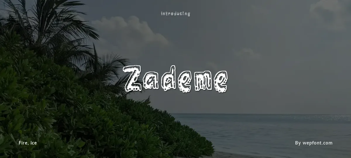 Zademe font preview