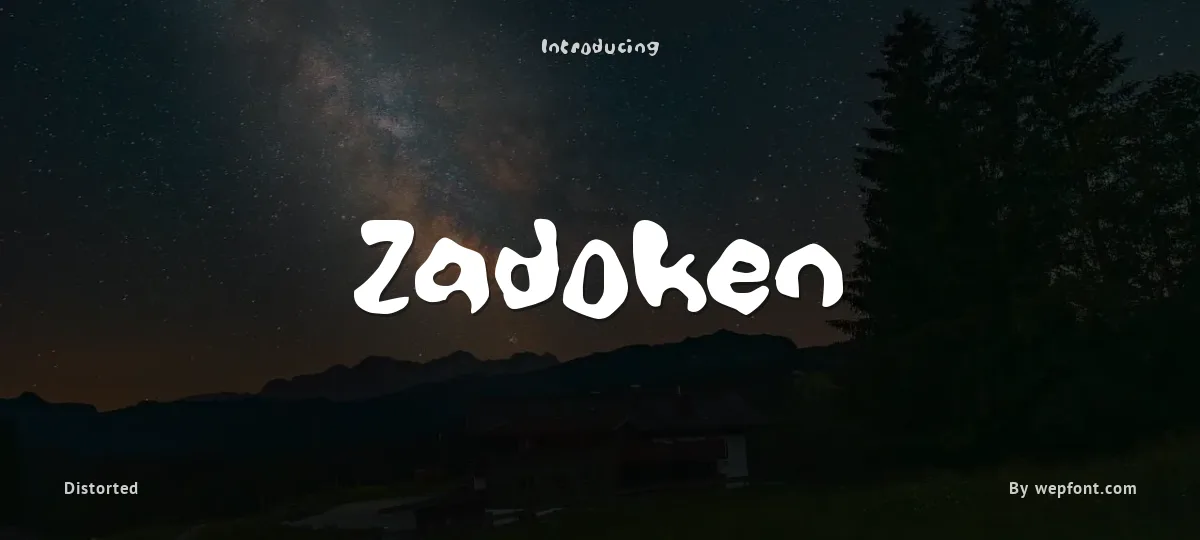 Zadoken font preview