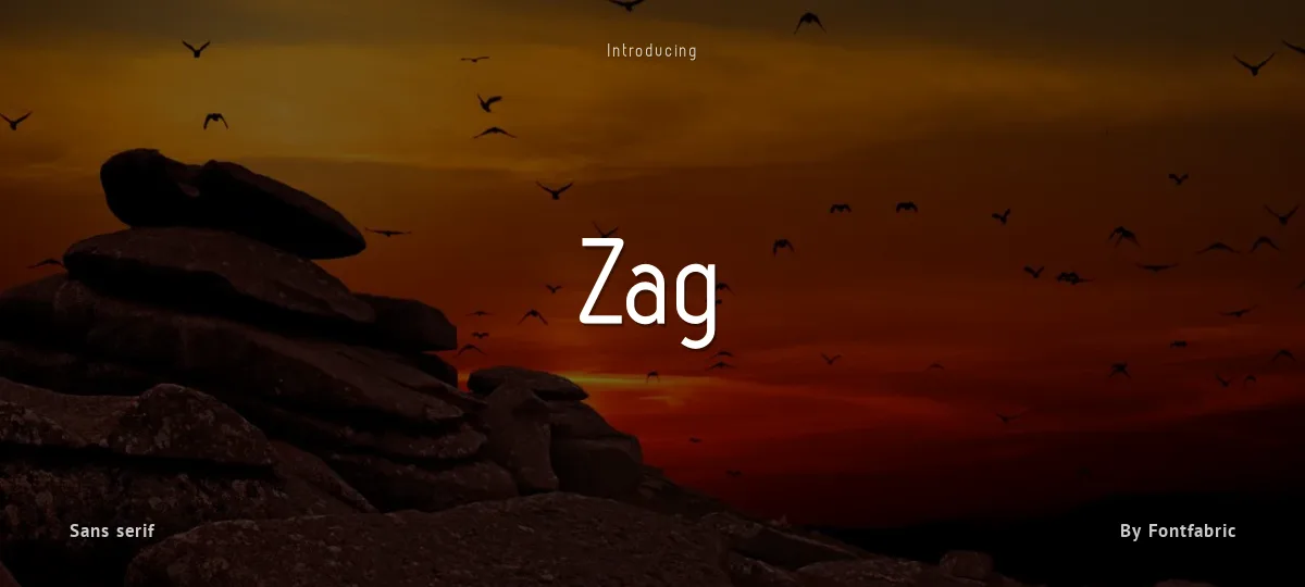 Zag font preview