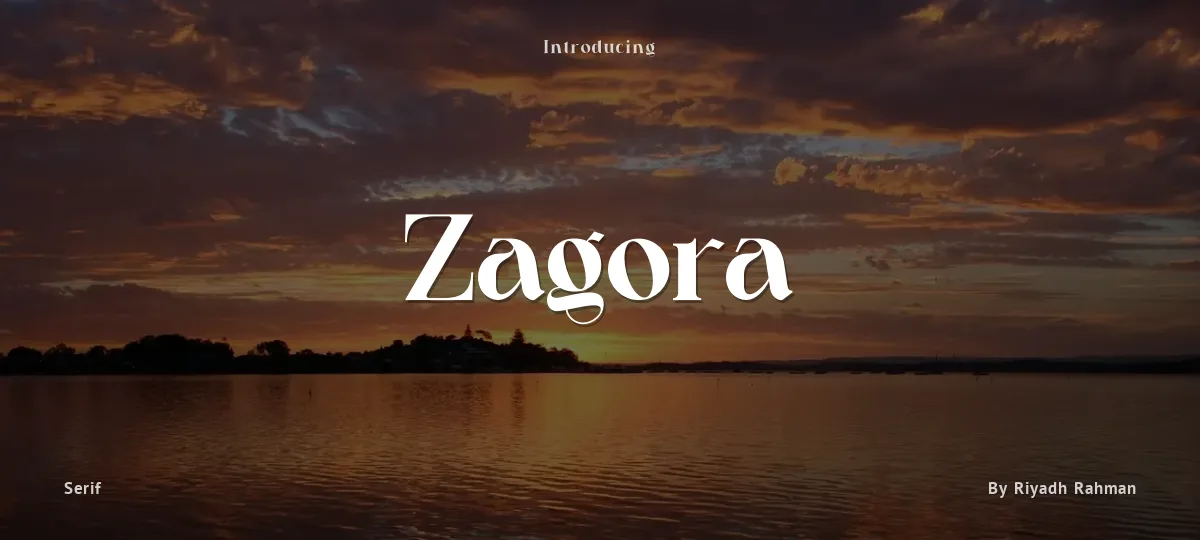 Zagora font preview