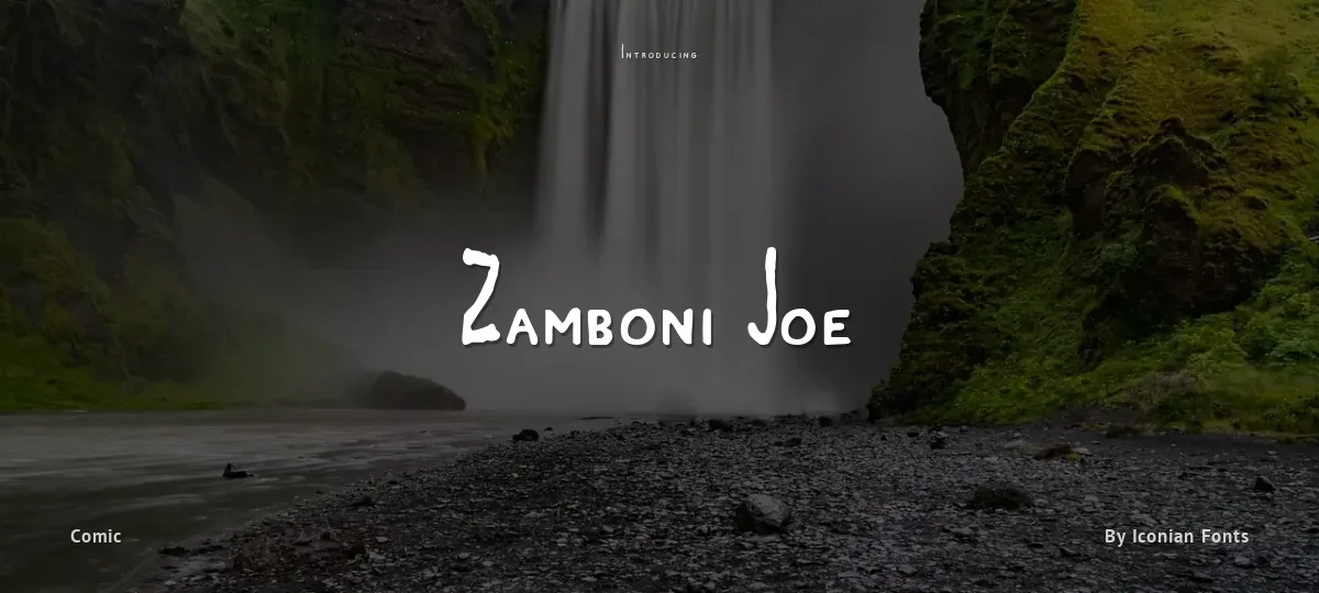 Zamboni Joe font preview