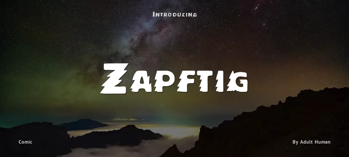 Zapftig font preview