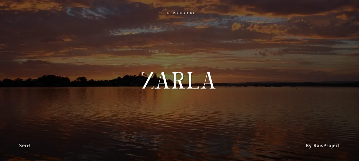 Zarla font preview