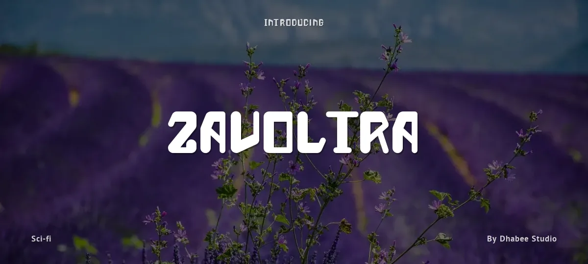 Zavoltra font preview