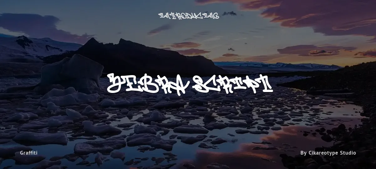 Zebra Script font preview