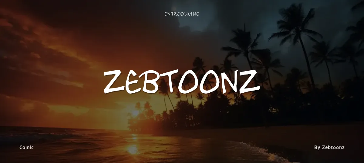Zebtoonz font preview