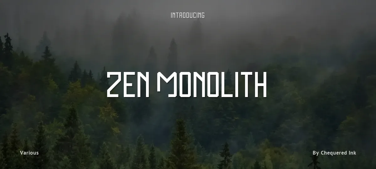 Zen Monolith font preview