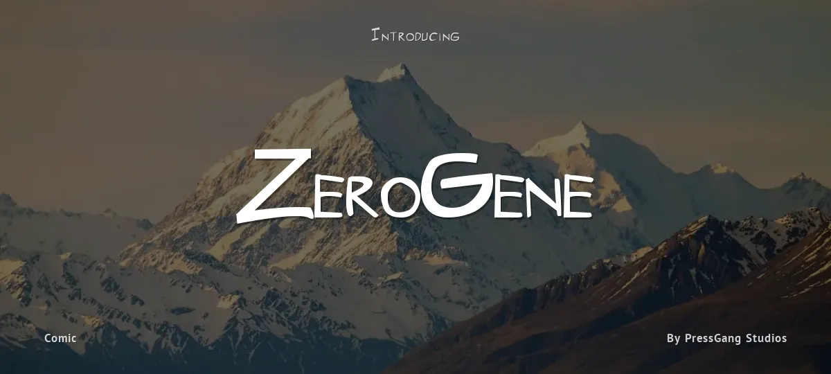 ZeroGene font preview