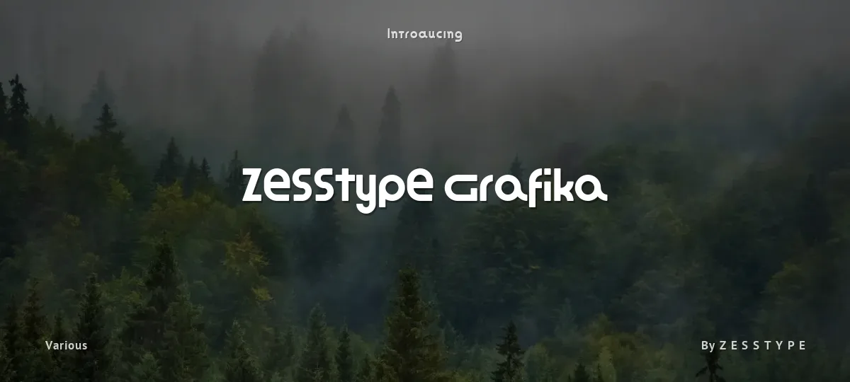 Zesstype Grafika font preview