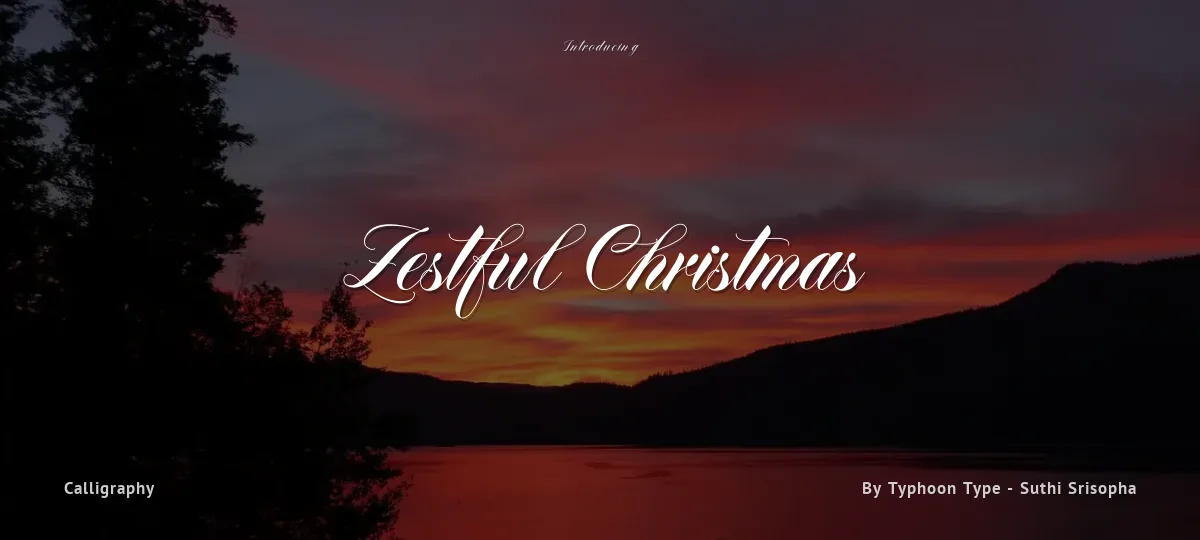 Zestful Christmas font preview