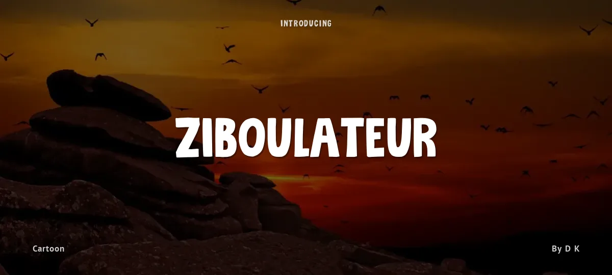 Ziboulateur font preview