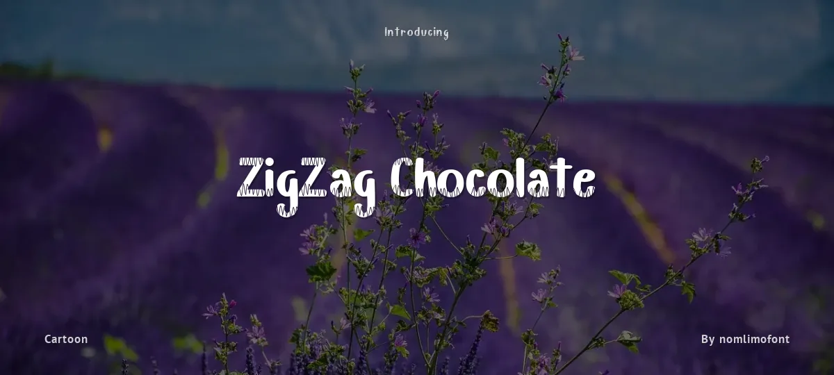 ZigZag Chocolate font preview