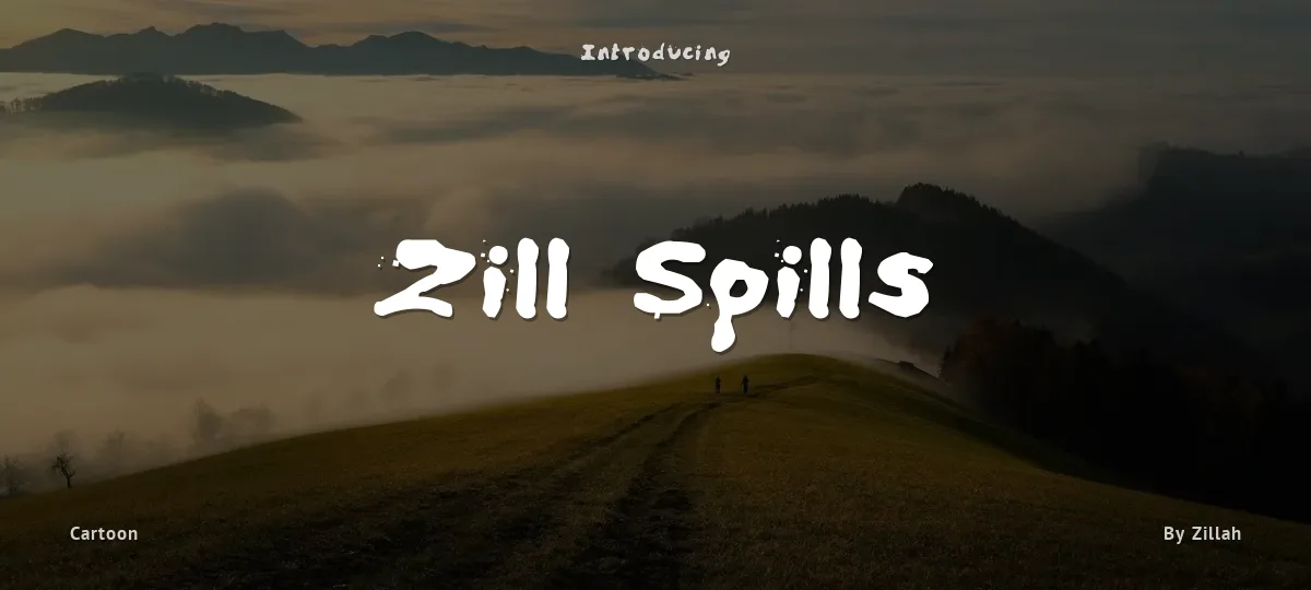 Zill Spills font preview