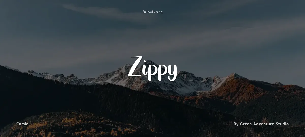 Zippy font preview