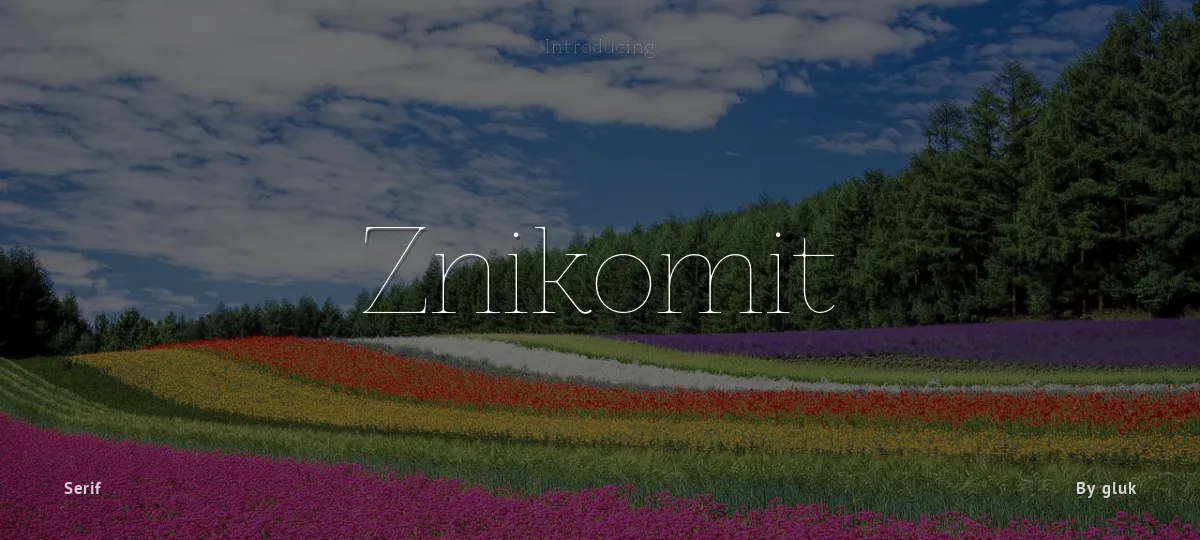 Znikomit font preview