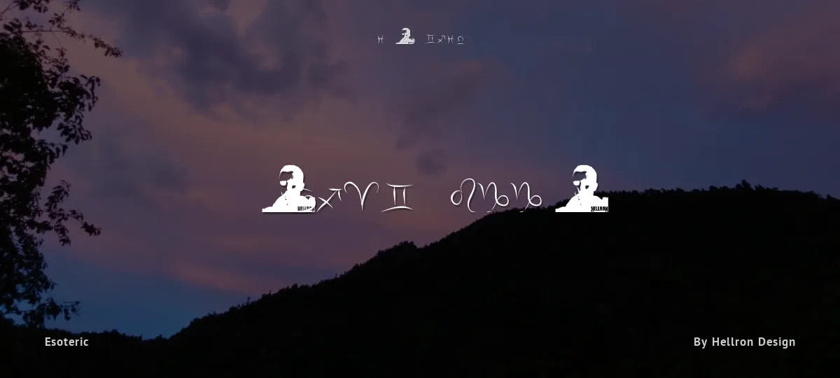 Zodiac Hellron font preview