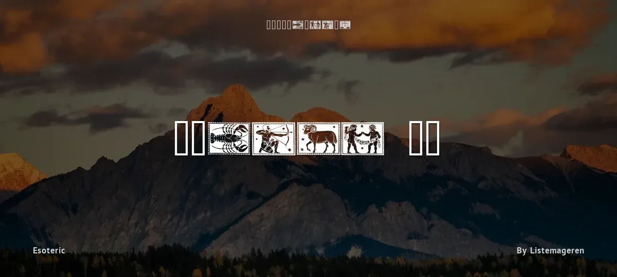 Zodiac 01 font preview