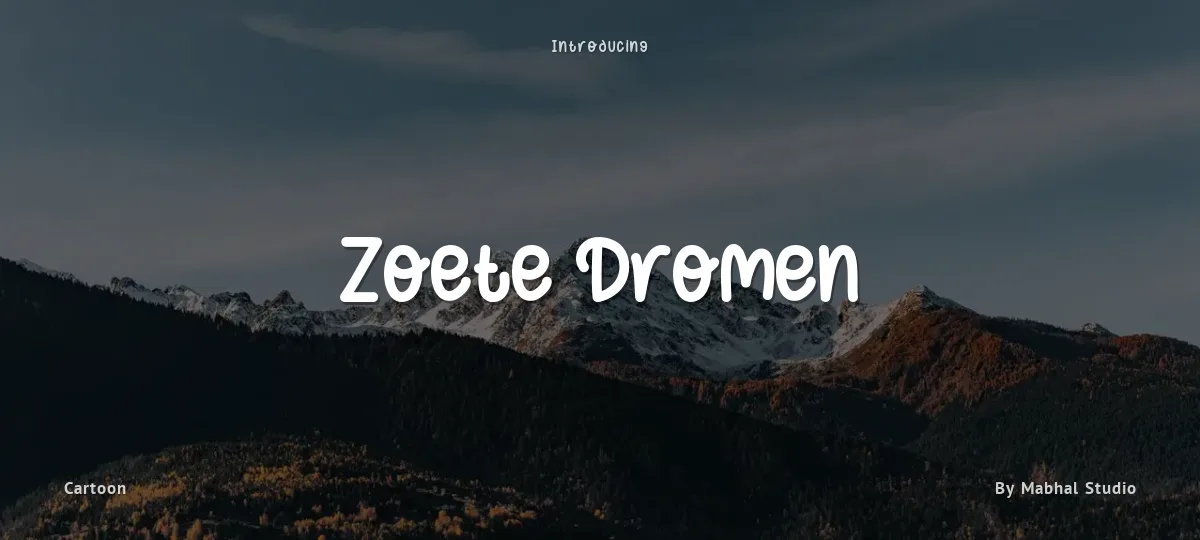 Zoete Dromen font preview