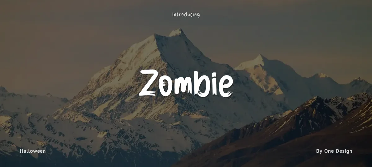 Zombie font preview