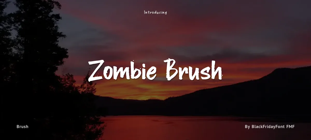 Zombie Brush font preview
