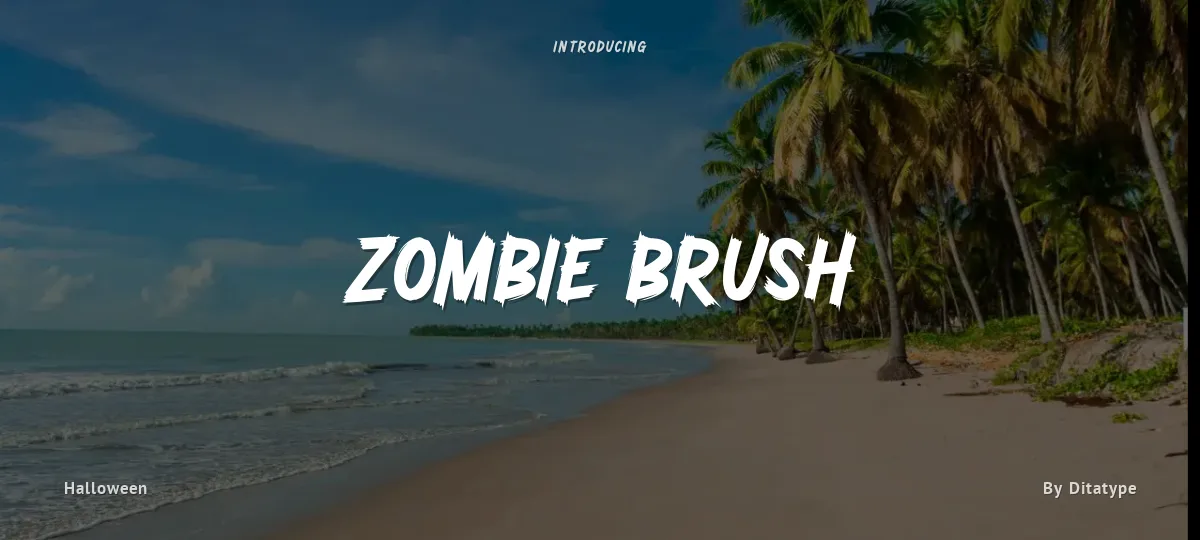 Zombie Brush font preview