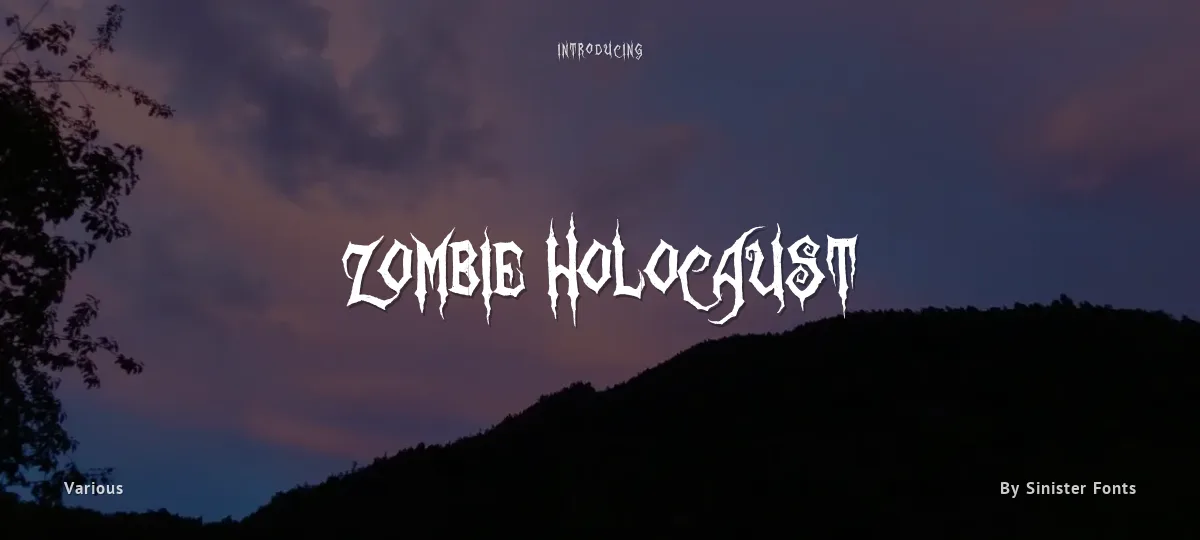 Zombie Holocaust font preview