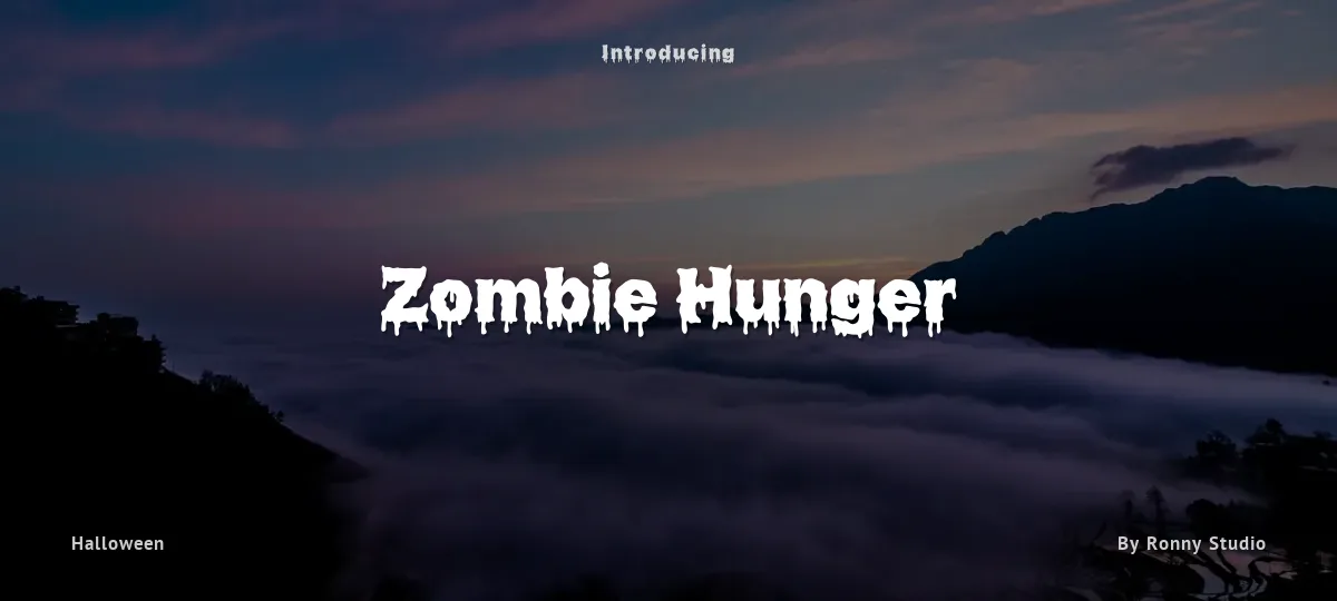 Zombie Hunger font preview
