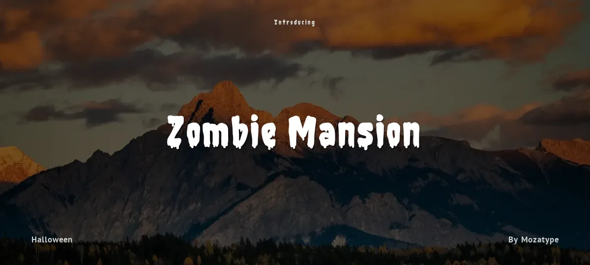 Zombie Mansion font preview