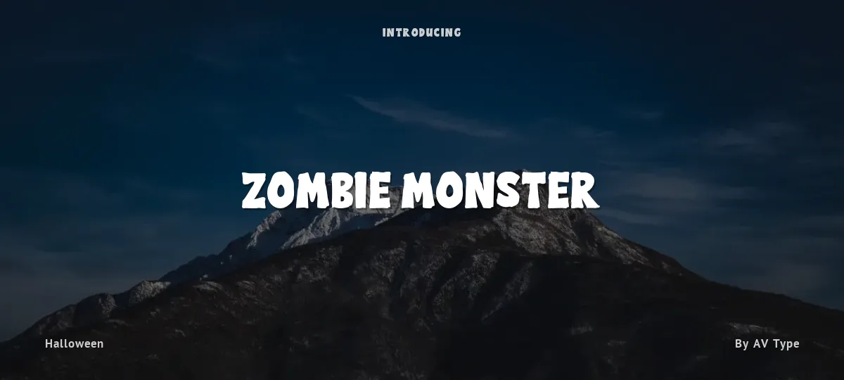 Zombie Monster font preview