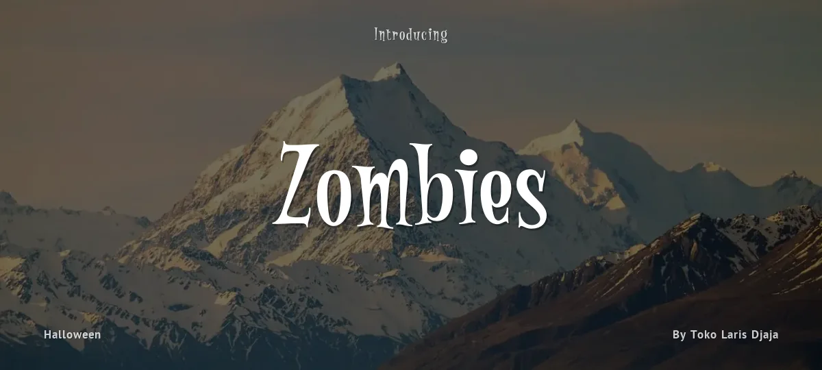 Zombies font preview