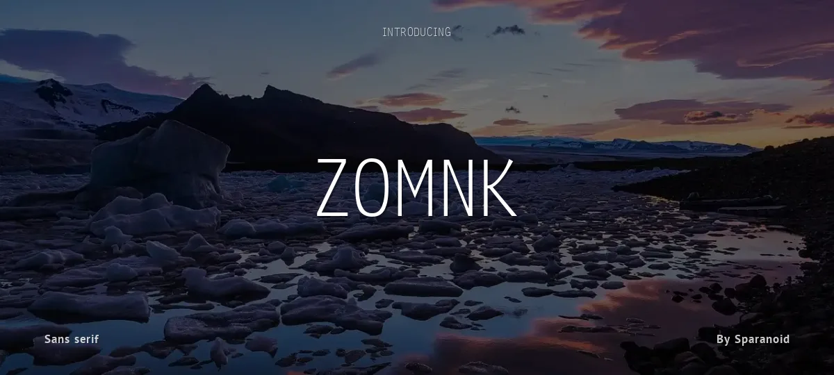Zomnk font preview