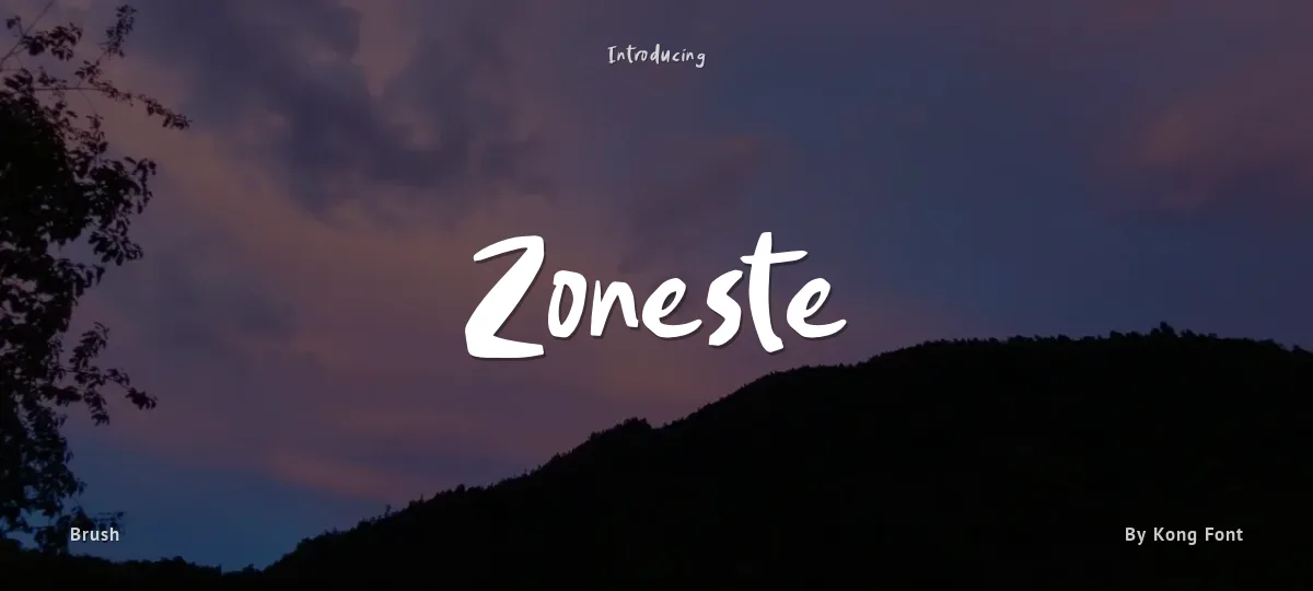 Zoneste font preview