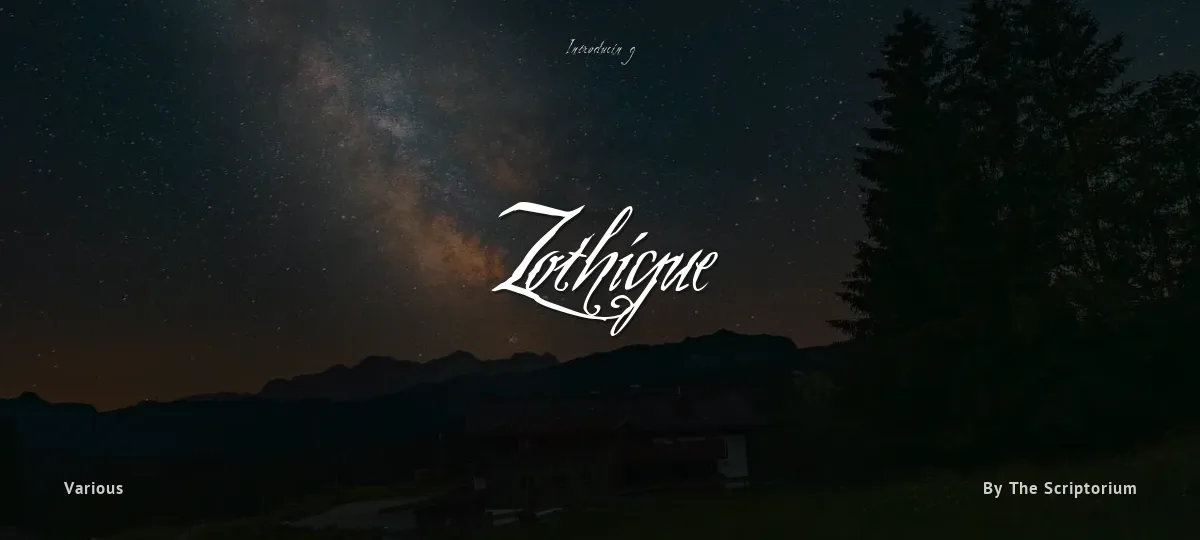 Zothique font preview