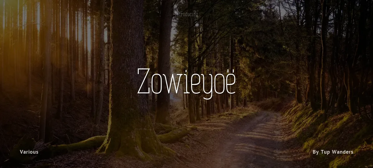 Zowieyoë font preview