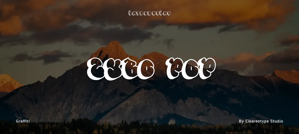 Zybo Pop font preview